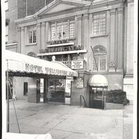 Awning leading to hotel entrance