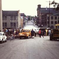 Flooded street in 1972 Auburn