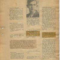 a page of newspaper clippings