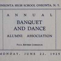 1925 banquet program