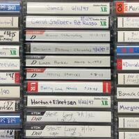 An assortment of tapes from the collection.