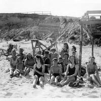 Memorial Day kickoff summer beach party at Lee Ct., Hither Hills, Montauk, 1944.