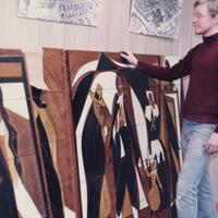 Mural being prepared for installation at the Levittown Public Library