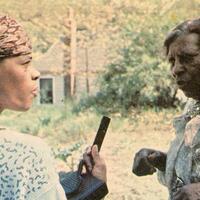 Lucy Agnes Hart Keyes (1900-1994) being interviewed by Fai Walker for the Eel Catching in Setauket Oral History Project, May 9, 1987