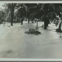 Corner of Seventh and Franklin Streets, flooded