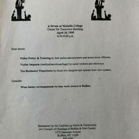 Flyer, Police Accountability in a Democratic Society
