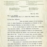 Suffrage Documents of the New York State Federation of Women’s Clubs