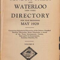 Cover to 1927 directory