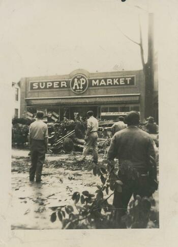 Damage at A&P Supermarket on Genesee Street