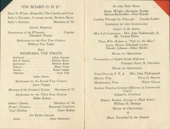 inside of program listing performances