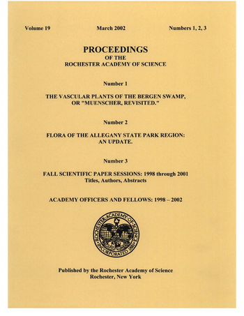 Proceedings of the Rochester Academy of Science
