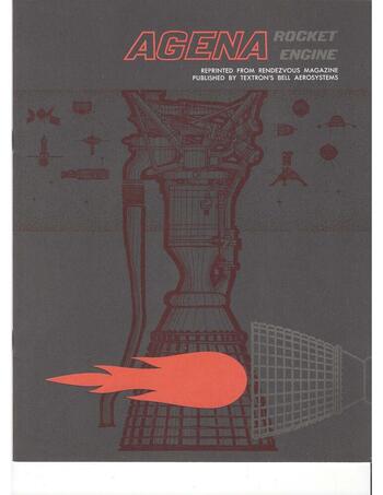 Rendezvous Magazine cover featuring the Agena rocket engine