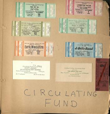 Scrapbook page from Student Activity Board, 1970s
