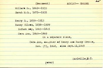 Earlville Cemetery Collection