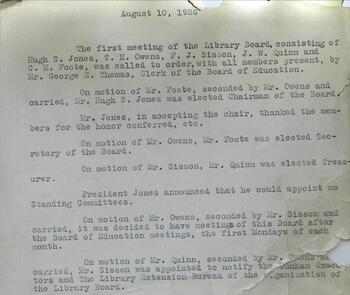 Dunham Public Library Board Minutes