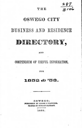 Oswego City Directories