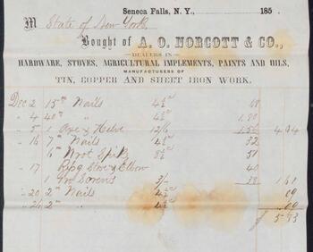 Bill from A. O. Norcott