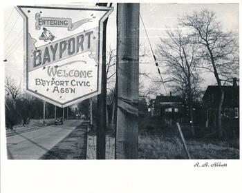 Bayport Civic Association welcome sign