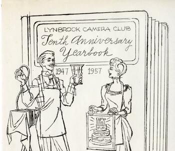 The first page of the photo album of the Lynbrook Camera Club.