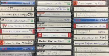 An assortment of tapes from the collection.