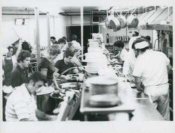 Kitchen Line, Gosman's Restaurant, Labor Day Weekend, 1975.