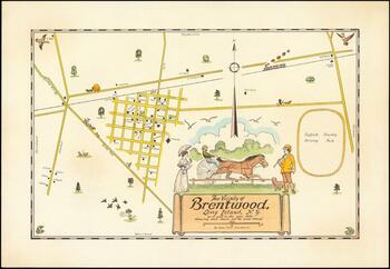 Brentwood’s early days – compiled from historical maps, Nelson studio.