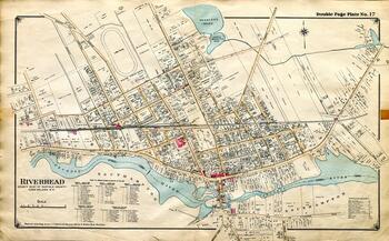 1916 Belcher Hyde Atlas plate of Riverhead, NY