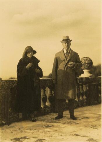 W.R. Coe and friend in Italy, 1923