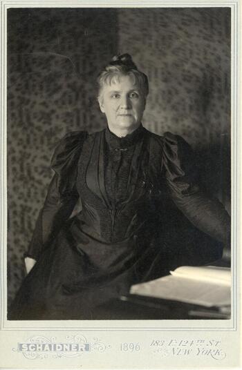 Image of Maria Kraus-Boelté in her study, 1896.