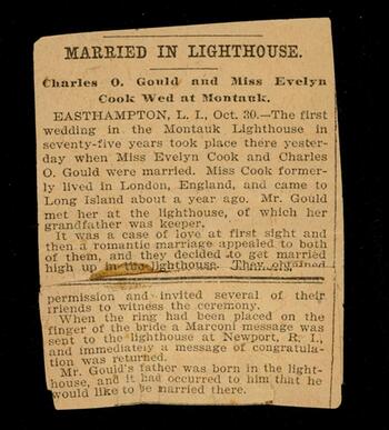 Newspaper clipping from 1903, source unknown.