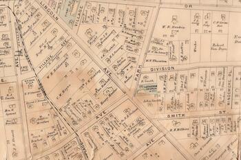 Section of E. Belcher Hyde 1906 Lower Rockville Centre map