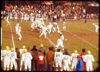 The Locust Valley Falcons vs. the Westbury Green Dragons at Locust Valley High School, November 13, 1971.