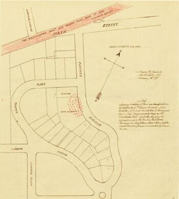 1919 Map of Indian Camp Site, Pintard Avenue, New Rochelle, NY