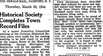 Rochester Area Historian's Holdings