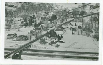 aerial view of downtown Montezuma, NY