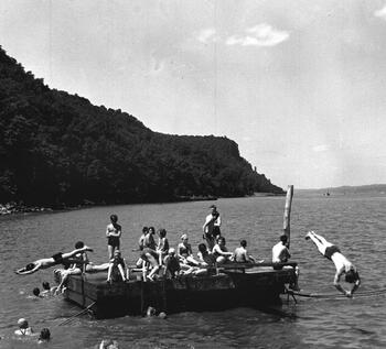Diving into the Hudson River