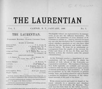 First page of The Laurentian, January 1888