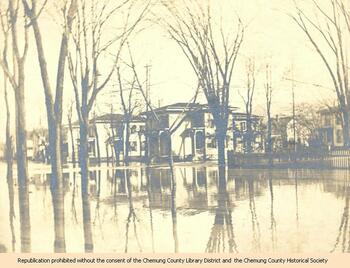 Corner of Madison Ave. and Second Street flooded