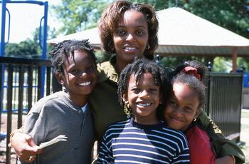 Princess Eldridge and three of her children