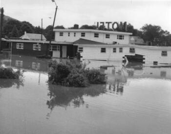 Rear view of the Centerway Motel