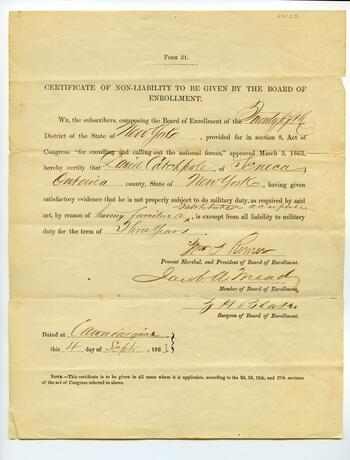 Certificate of Non-liability 