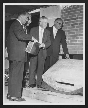 Temple Beth El, Eggert Road, Tonawanda, N.Y., buildings, cornerstone ceremony