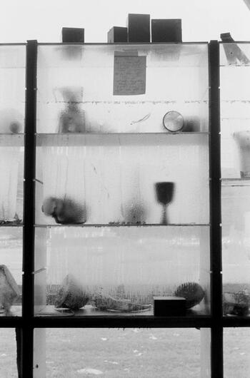 damaged display case