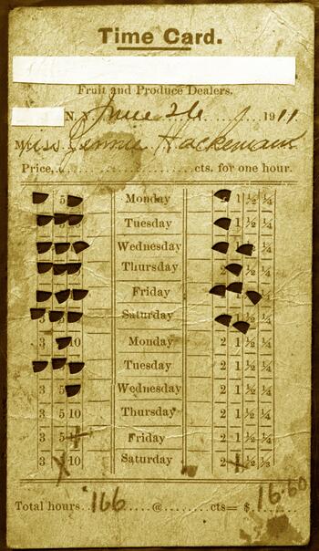 Time card for 117 hours.