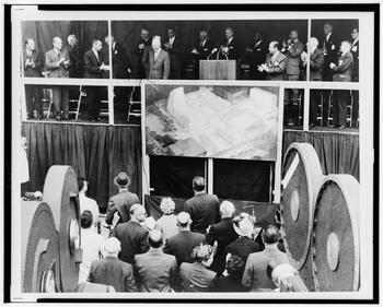 Dedication ceremony for Lincoln Center, 1959