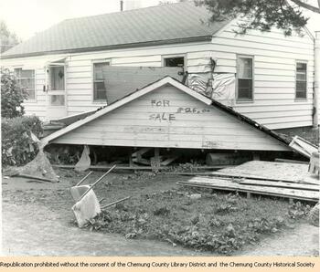 House off its foundation in Elmira