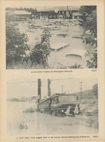 images of flooded Wellsville