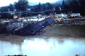 Flood of 72. West side of Pearl St.