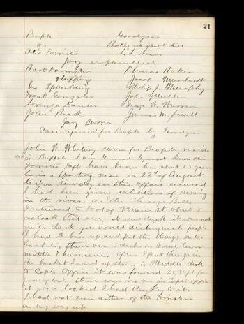 Page of county court records