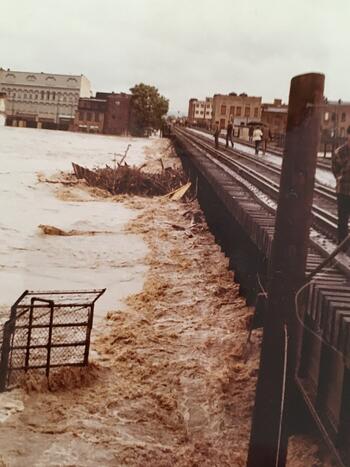 debris in the river